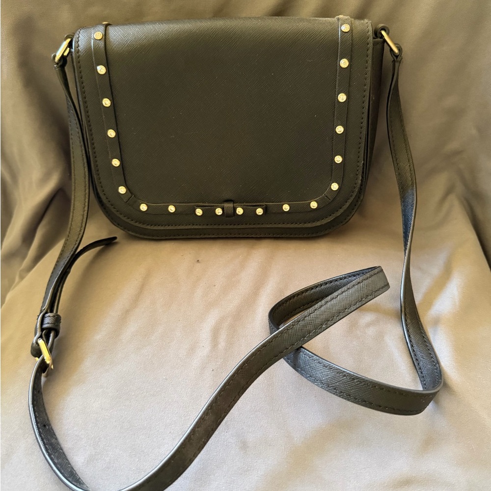 kate spade Black Stud-Accent Leather Crossbody Bag